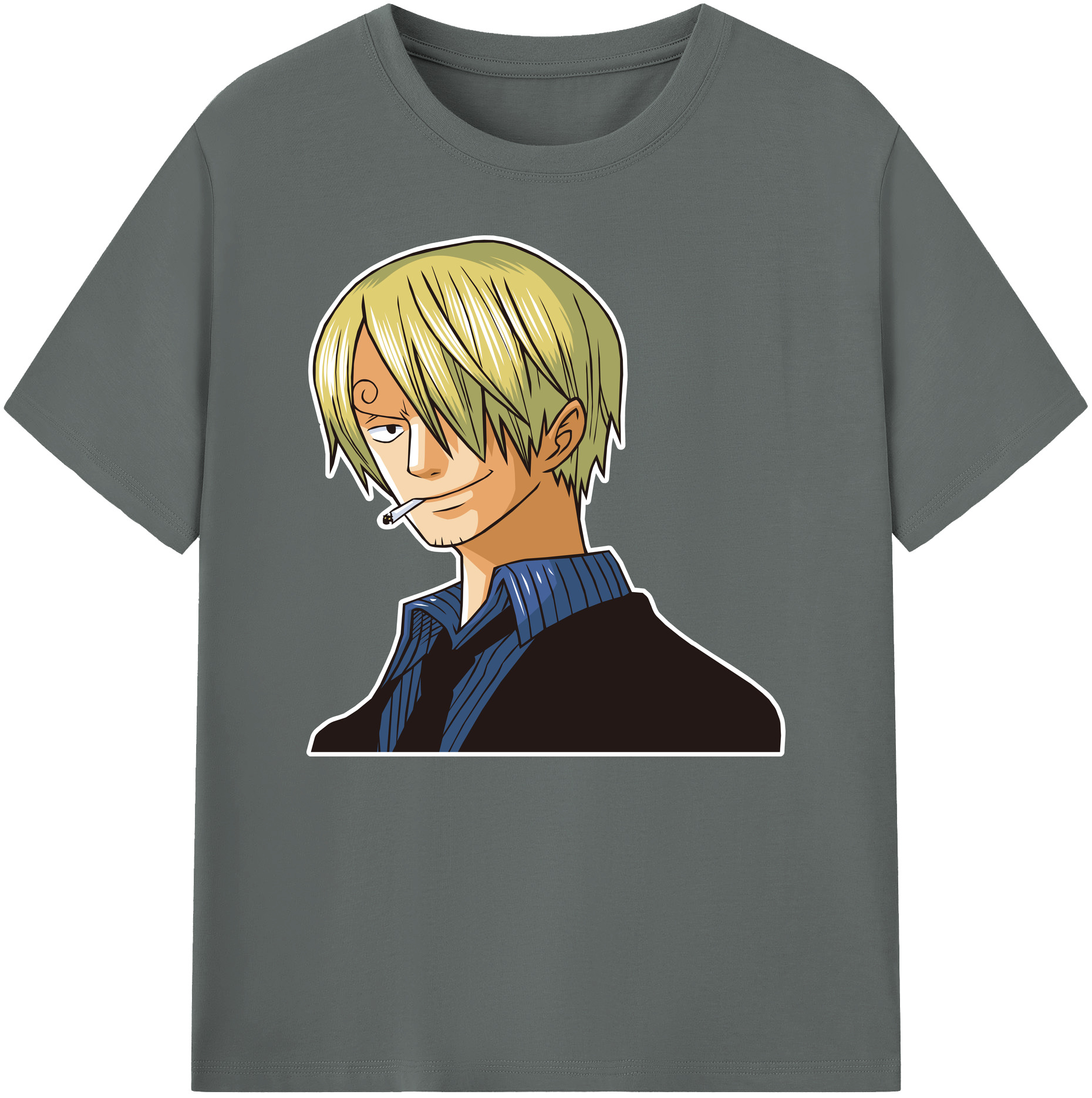 （画像用） ワンピース サンジ ONE PIECE Sanji 綿100％ メンズ半袖Tシャツ｜肌触りやわらか＆通気性